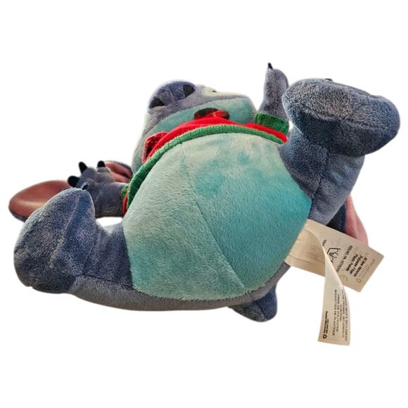 Disney Store Stitch Christmas Holiday Plush Toy Plaid Bow Tie Red Sweater 2013 - Picture 4 of 8